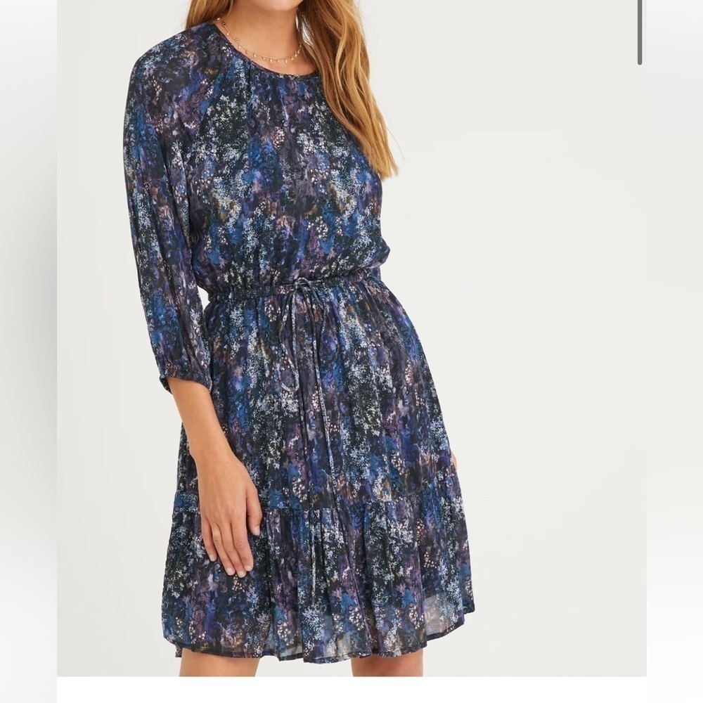 Bella Dahl Dress raglan midnight 100% Rayon size Small